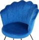 Beliani Fotel welurowy granatowy LOVELOCK 4