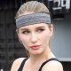 Elastyczna materiałowa opaska na głowę do biegania fitness niebieski 14