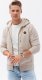 Ombre Rozpinana bluza męska HOODIE z przyjemnej dzianiny - kremowy melanż V1 OM-SSZP-0116 XXL 2