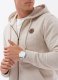 Ombre Rozpinana bluza męska HOODIE z przyjemnej dzianiny - kremowy melanż V1 OM-SSZP-0116 XXL 4