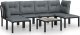 vidaXL 7-cz. zestaw wypoczynkowy do ogrodu, czarno-szary, polirattan 2