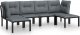 vidaXL 6-cz. zestaw wypoczynkowy do ogrodu, czarno-szary, polirattan 2