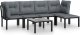 vidaXL 6-cz. zestaw wypoczynkowy do ogrodu, czarno-szary, polirattan 2