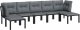 vidaXL 7-cz. zestaw wypoczynkowy do ogrodu, czarno-szary, polirattan 3