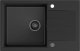 Zlewozmywak GraniteQ PETER 111 zlewozmywak granitowy pure carbon 1-komorowy z/o (78x50x20) z syfonem pure carbon i zaślepką kol. czarny 2