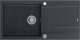 Zlewozmywak GraniteQ EVAN 146 XL zlewozmywak z syfonem Push 2 Open 1-komorowy z/o (1000x500x210; kom. 420x480) black diamond / elementy stalowe 1