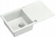 Zlewozmywak GraniteQ EVAN 111 zlewozmywak z syfonem Push 2 Open 1-komorowy z/o (860x500x210) snow white / elementy stalowe 1