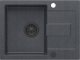 Zlewozmywak GraniteQ CHRISTIAN 116 zlewozmywak granitowy 1-komorowy czarny (60x45x18,5) z zaślepką i odpływem czarnym 1