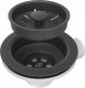 Zlewozmywak GraniteQ JOHNNY 116 zlewozmywak granitowy Pure Carbon 1-komorowy z/o (60x44x18,5) z syfonem black + bateria Kate pure carbon + dozownik + Qmata 8