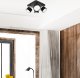 Lampa sufitowa Heckermann Zestaw Lampa punktowa LED Heckermann 8795318A Czarna 4x głowica + 4x Żarówka LED Heckermann GX53 7W Neutral 1