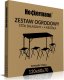 Heckermann Stół składany z otworem 120x60cm Biały + 4x Taboret 7