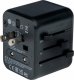 Verbatim 100-250 V Adapter podróżny, CEE7 (widelec) - gniazdo, czarny, Verbatim 10