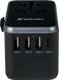 Verbatim 100-250 V Adapter podróżny, CEE7 (widelec) - gniazdo, czarny, Verbatim 12