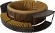 Jacuzzi ogrodowe Thunder Basen z hydromasażem 6-osobowy jacuzzi THUNDER MOCHA + szare meble rattanowe - 4 sztuki 2