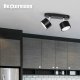 Lampa sufitowa Heckermann Lampa punktowa LED Heckermann 8795314A Czarna 2x głowica 4