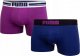 Puma Bokserki męskie Puma Placed Logo Boxer 2P różowe, niebieskie 906519 11 S 1