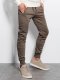 Ombre Spodnie męskie dresowe - khaki V16 P867 S 1
