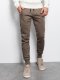 Ombre Spodnie męskie dresowe - khaki V16 P867 S 1