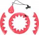 HMS OHA01 HULA HOP RED Z WYPUSTKAMI I OBCIĄŻNIKIEM ONE FITNESS 4