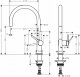 Bateria kuchenna Hansgrohe Virtuvinis maišytuvas Hansgrohe Talis M54 1