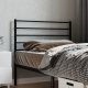 vidaXL vidaXL Metalowe wezgłowie, czarne, 107 cm 1
