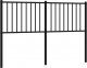 vidaXL vidaXL Metalowe wezgłowie, czarne, 140 cm 1