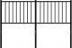 vidaXL vidaXL Metalowe wezgłowie, czarne, 140 cm 2