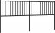 vidaXL vidaXL Metalowe wezgłowie, czarne, 180 cm 2