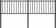 vidaXL vidaXL Metalowe wezgłowie, czarne, 180 cm 3
