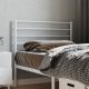 vidaXL vidaXL Metalowe wezgłowie, białe, 100 cm 1