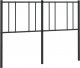 vidaXL vidaXL Metalowe wezgłowie, czarne, 140 cm 2