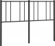 vidaXL vidaXL Metalowe wezgłowie, czarne, 140 cm 4