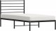 vidaXL vidaXL Metalowa rama łóżka z wezgłowiem, czarna, 90x200 cm 4