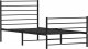 vidaXL Metalowa rama łóżka z wezgłowiem i zanóżkiem, czarna, 100x200cm 5