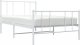 vidaXL vidaXL Metalowa rama łóżka z wezgłowiem i zanóżkiem, biała, 80x200 cm 3
