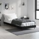 vidaXL vidaXL Rama łóżka, czarna, 75x190 cm, materiał drewnopochodny 1