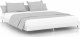 vidaXL vidaXL Rama łóżka, biała, połysk, 120x200 cm, materiał drewnopochodny 2