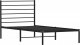 vidaXL vidaXL Metalowa rama łóżka z wezgłowiem, czarna, 75x190 cm 5