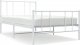 vidaXL vidaXL Metalowa rama łóżka z wezgłowiem i zanóżkiem, biała, 75x190 cm 2