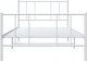 vidaXL vidaXL Metalowa rama łóżka z wezgłowiem i zanóżkiem, biała, 75x190 cm 6