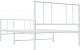 vidaXL vidaXL Metalowa rama łóżka z wezgłowiem i zanóżkiem, biała, 75x190 cm 8