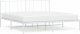vidaXL vidaXL Metalowa rama łóżka z wezgłowiem, biała, 183x213 cm 2