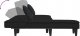 vidaXL vidaXL Sofa rozkładana w kształcie L, czarna, 255x140x70 cm, aksamit 5
