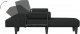 vidaXL vidaXL Sofa rozkładana w kształcie L, czarna, 260x140x70 cm, tkanina 5