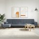 vidaXL vidaXL Sofa rozkładana L, ciemnoszara, 271x140x70 cm, aksamit 1