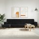 vidaXL vidaXL Sofa rozkładana L, czarna, 271x140x70 cm, aksamit 1