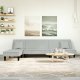vidaXL vidaXL Sofa rozkładana L, jasnoszara, 255x140x70 cm, aksamit 1