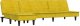 vidaXL vidaXL Sofa rozkładana L, żółta, 255x140x70 cm, aksamit 2