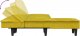 vidaXL vidaXL Sofa rozkładana L, żółta, 255x140x70 cm, aksamit 7