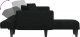 vidaXL vidaXL Sofa rozkładana L, czarna, 275x140x70 cm, tkanina 7